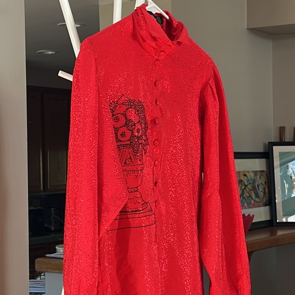 Red Louis Feraud vintage blouse - Picture 6 of 6